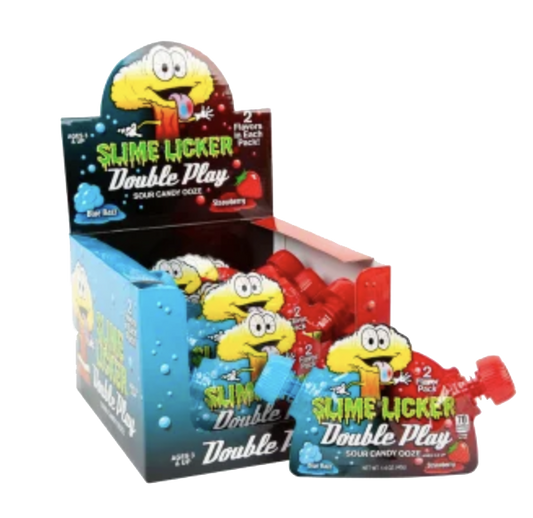 TOXIC WASTE Slime Licker Double Play candy packaging.