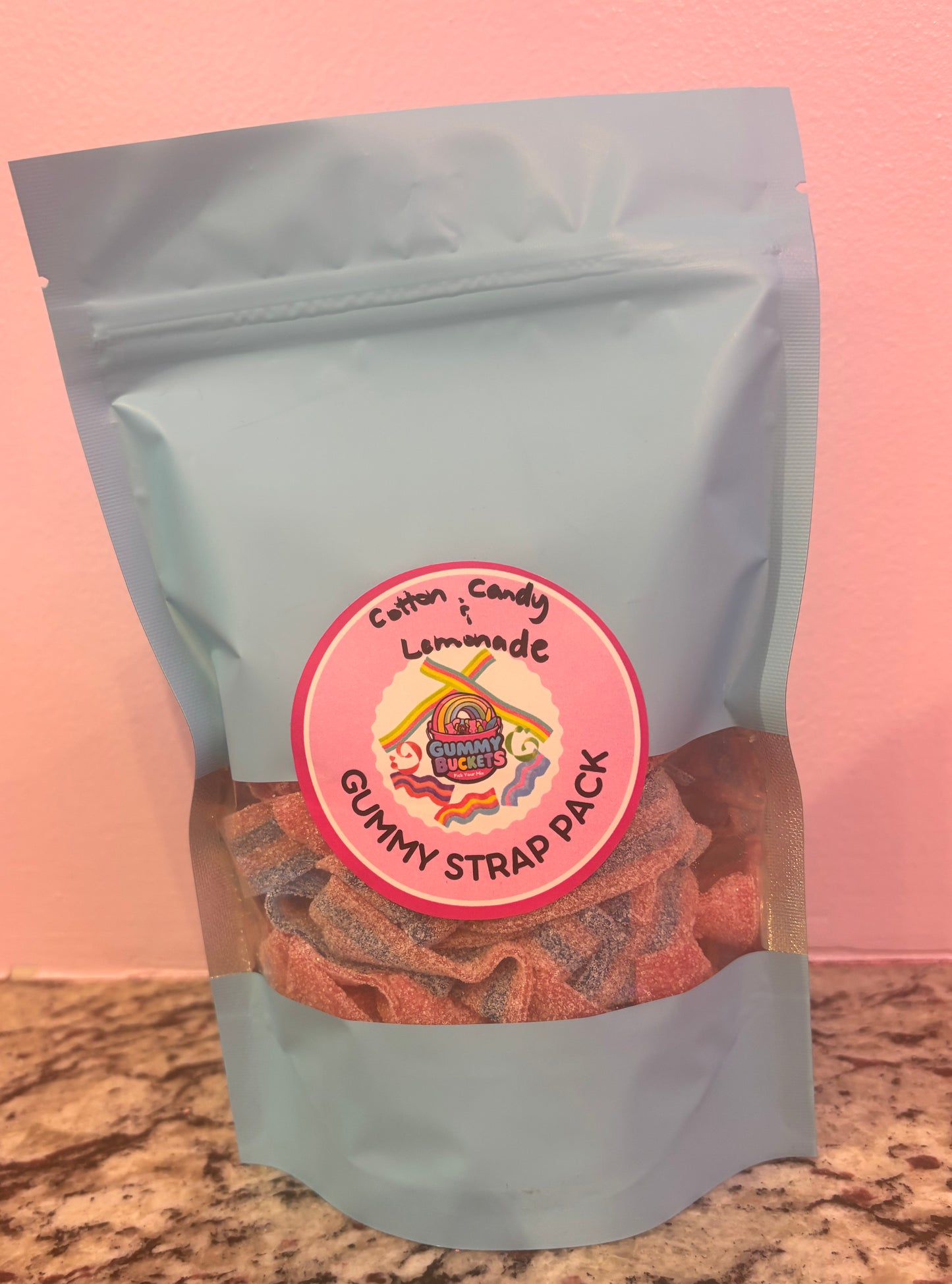 1 Pound Bag of Cotton Candy and Lemonade Straps