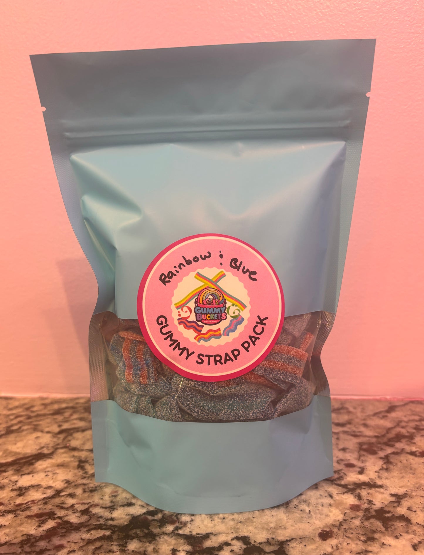 1 Pound Bag of Rainbow and Blue Straps