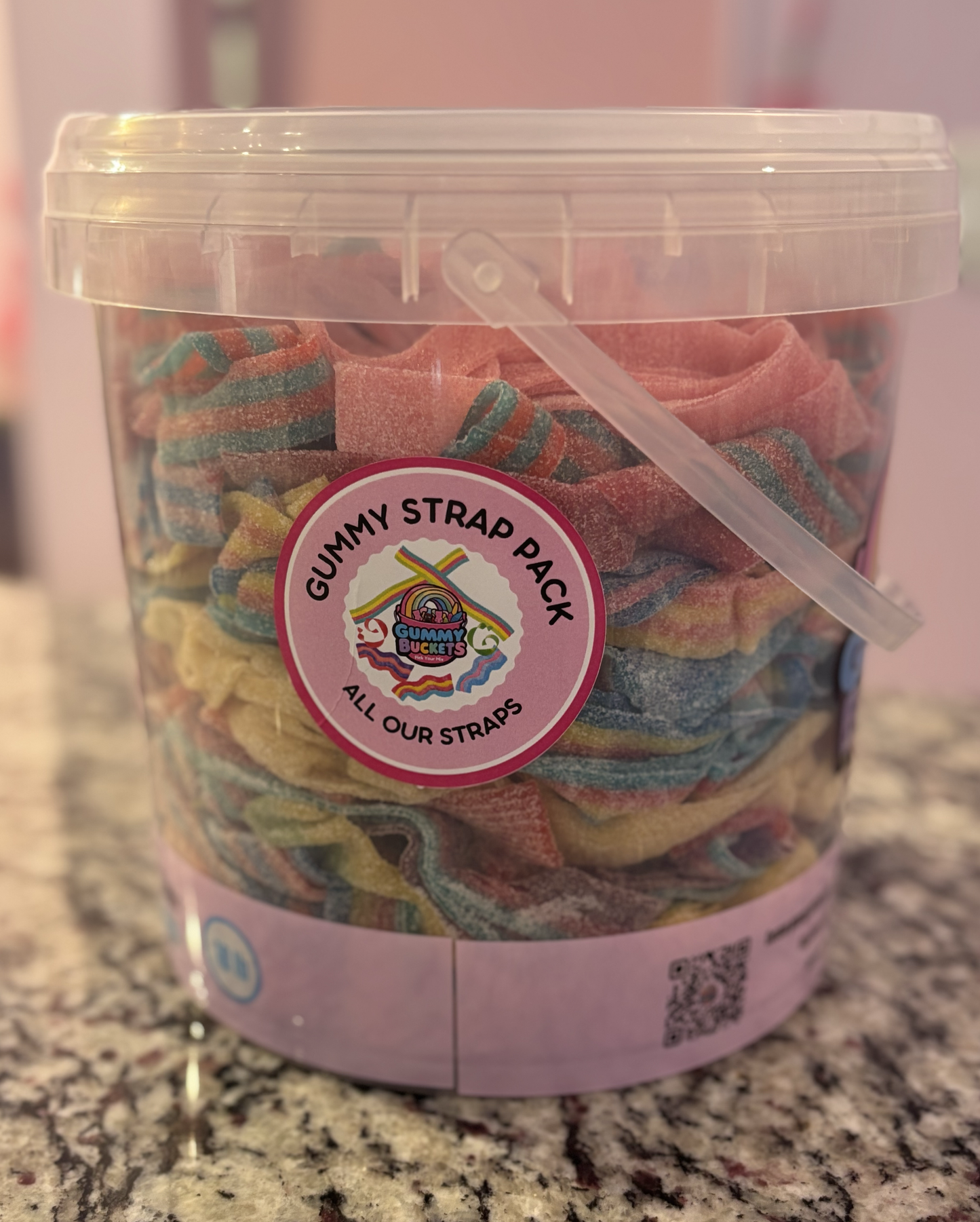 10 Pound Bucket of Strap Candy from Gummy Buckets