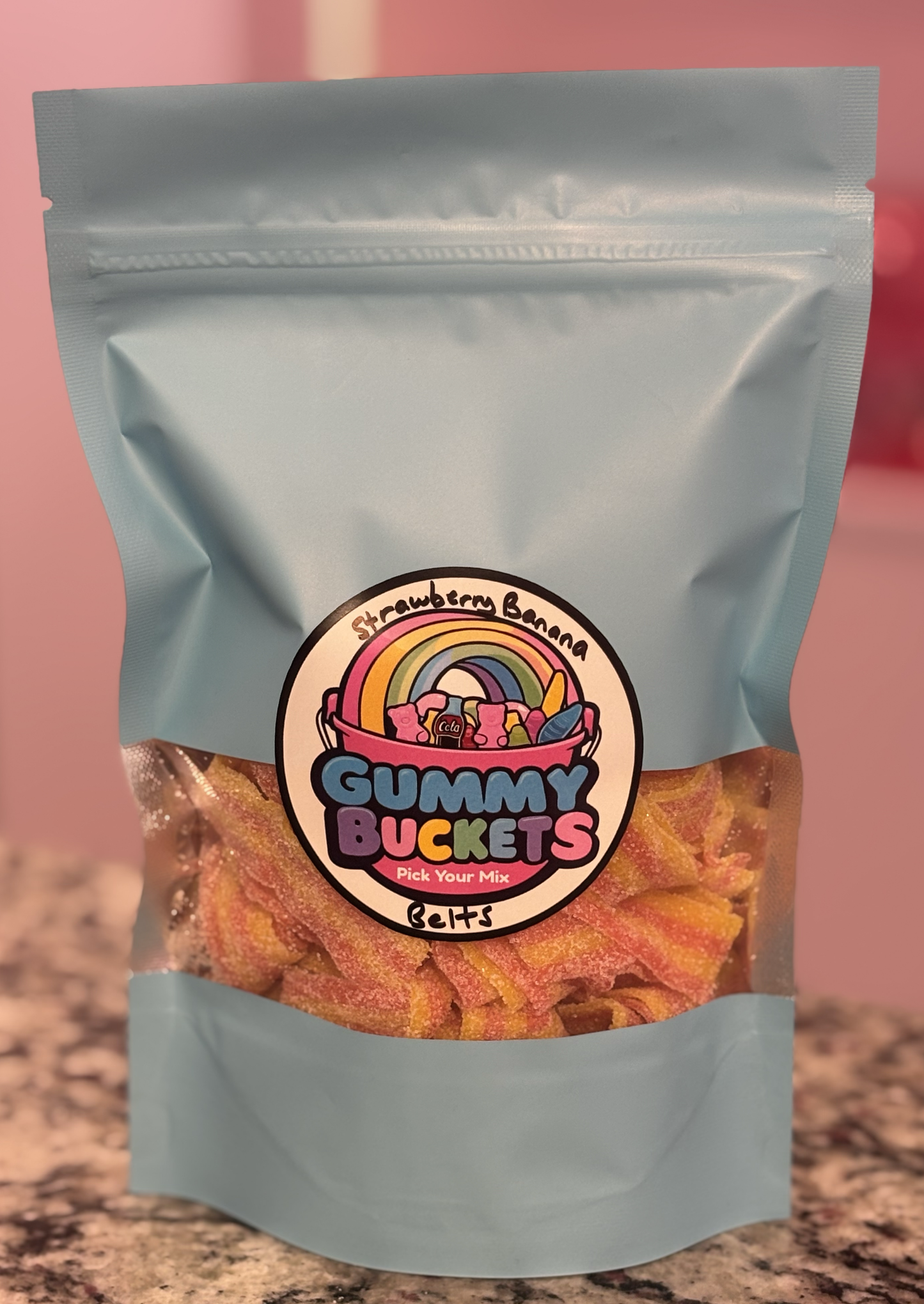 1 Pound Bag of Strawberry Banana Straps