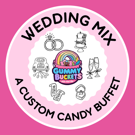 Gummy Buckets Wedding Candy Buffet