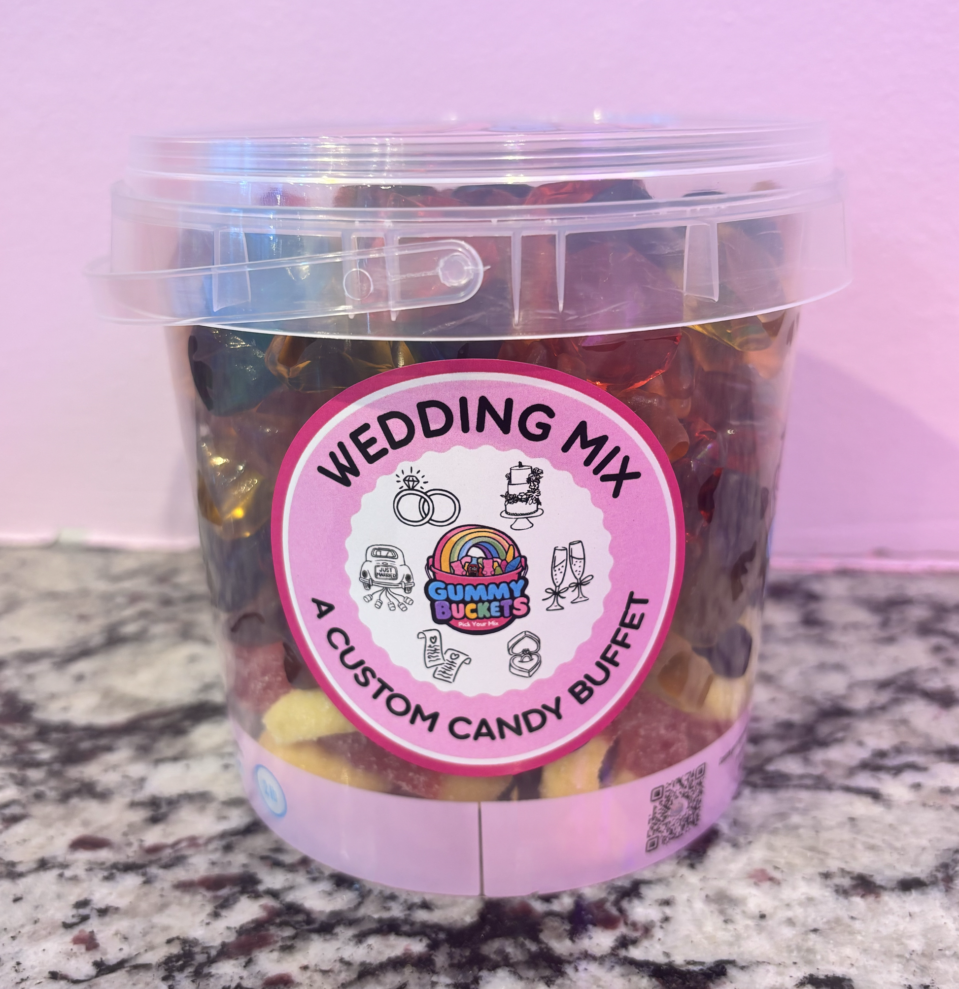 2 Pound Bucket of Wedding Gummies