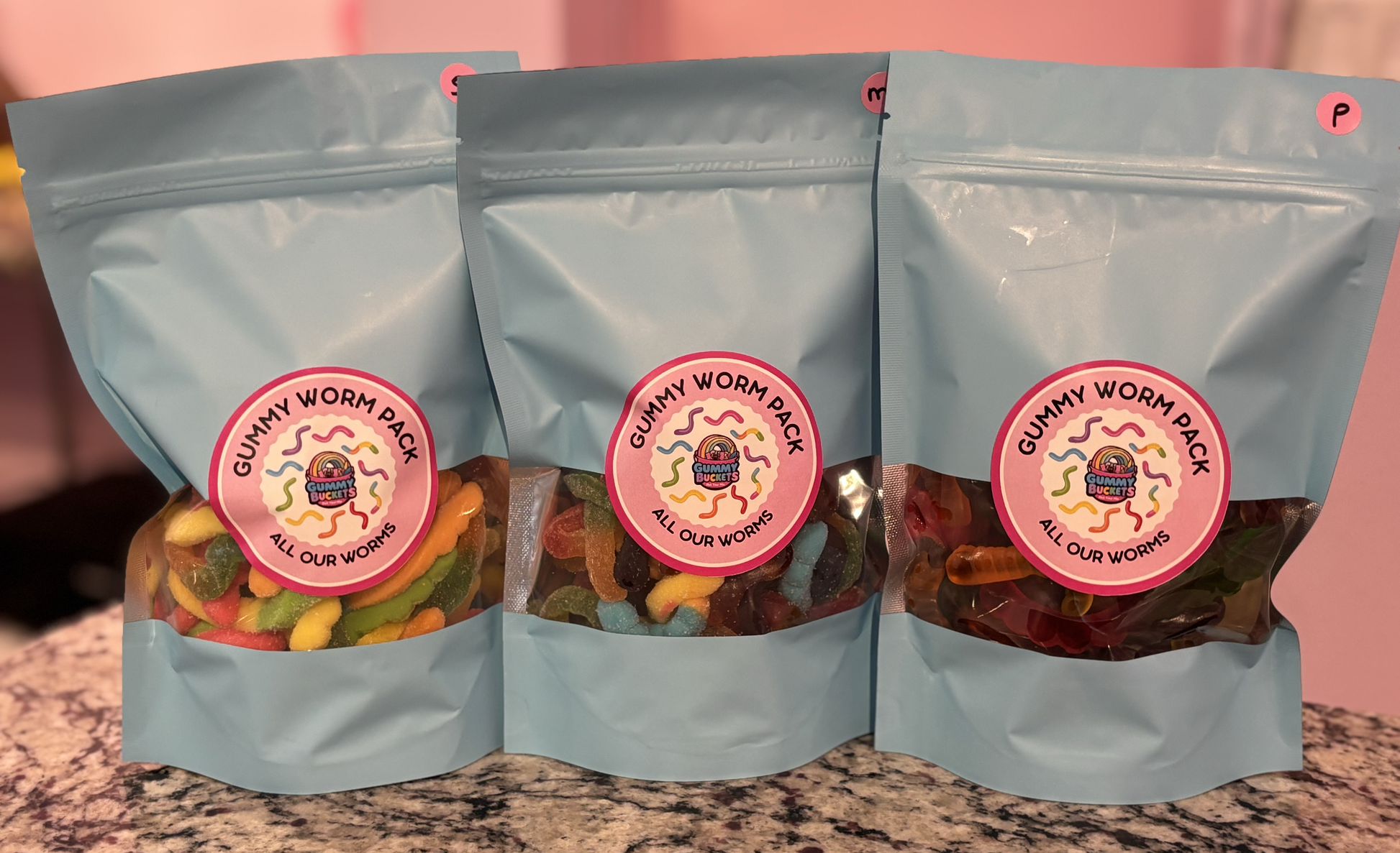 1 Pound of Gummy Worms: Sour; Not Sour or Mixed.
