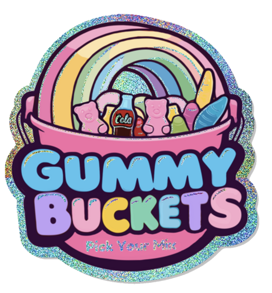 Gummy Bucket Glitter Sticker